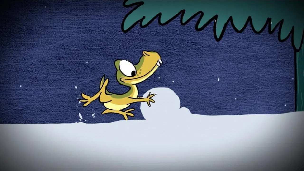 Snow Dinosaur backdrop