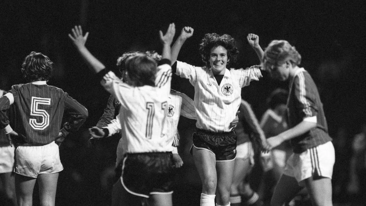 Mädchen können kein Fußball spielen backdrop