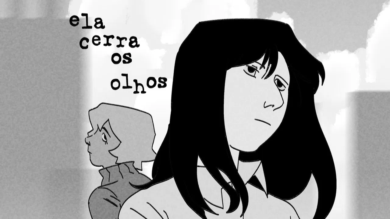 ela cerra os olhos backdrop