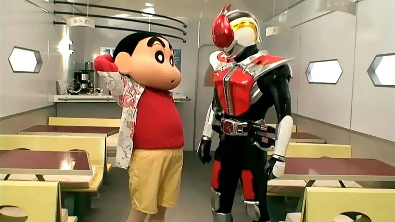 Crayon Shin-chan Midsummer Night: I Have Arrived! The Storm is Called Den-O vs. Shin-O! 60 Minute Special!! backdrop