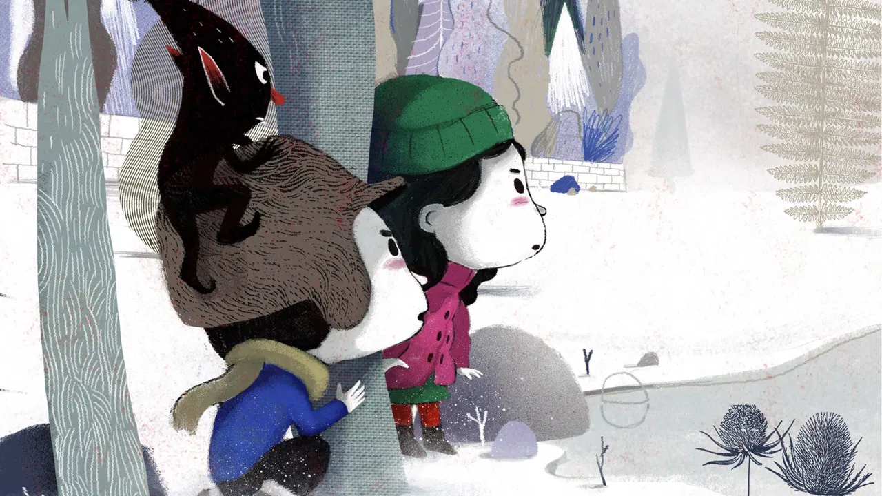 Looking for Santa backdrop