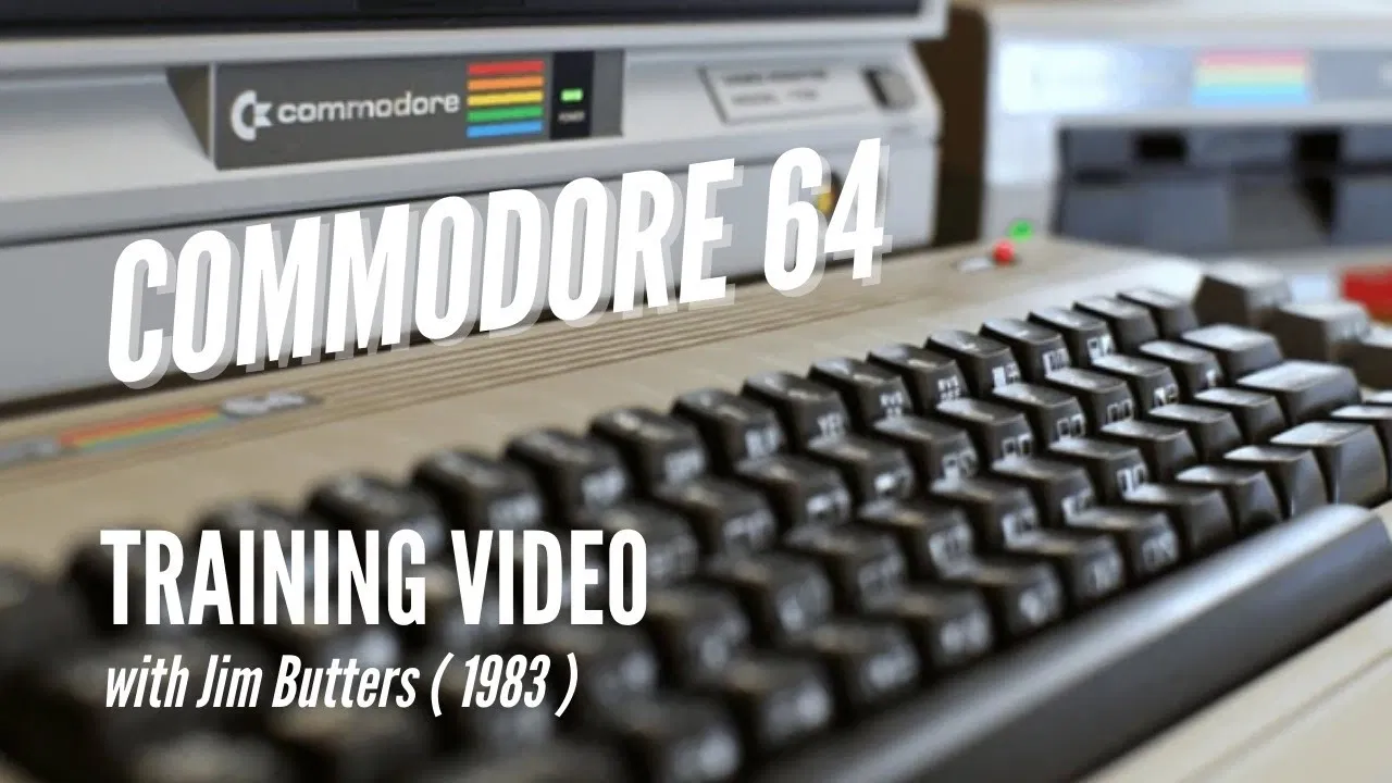 Commodore 64 Training Tape with Jim Butterfield backdrop