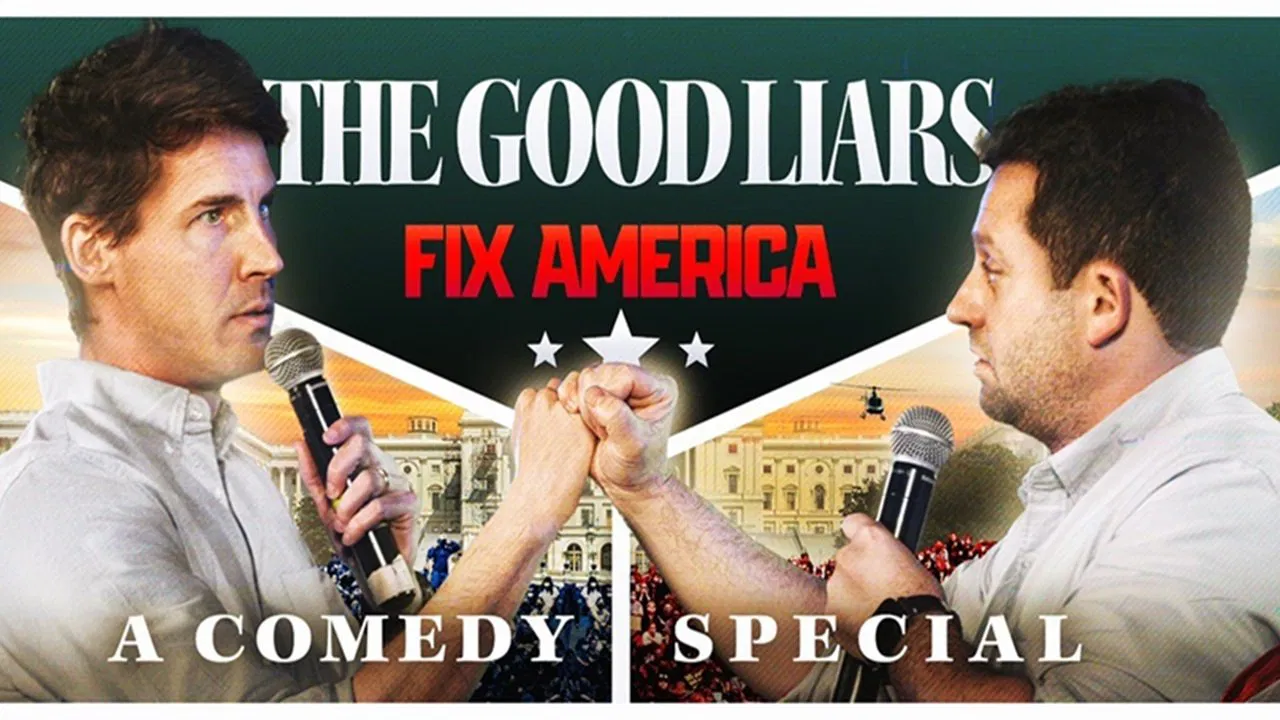 The Good Liars Fix America backdrop