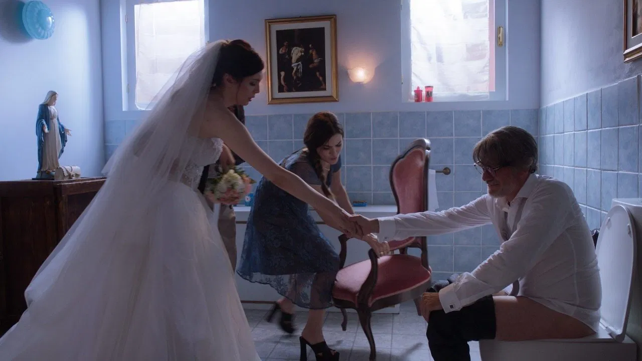 The Undecided Groom backdrop