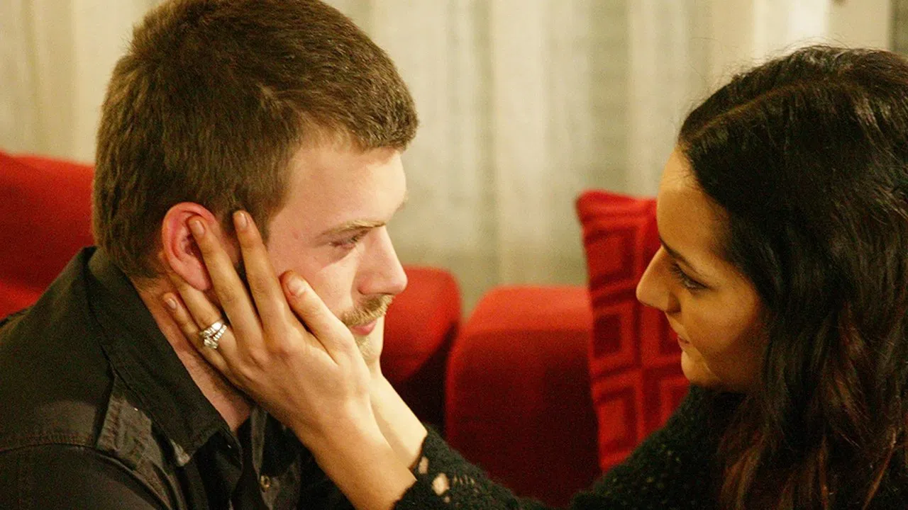 Menekse and Halil backdrop