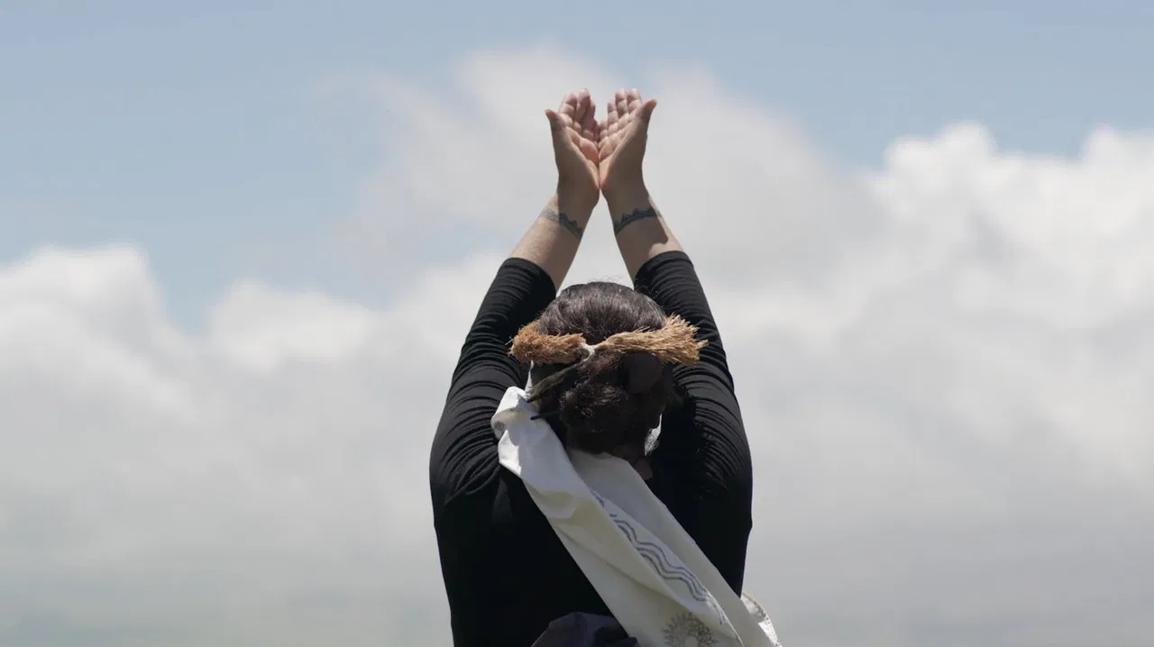 Standing Above the Clouds backdrop