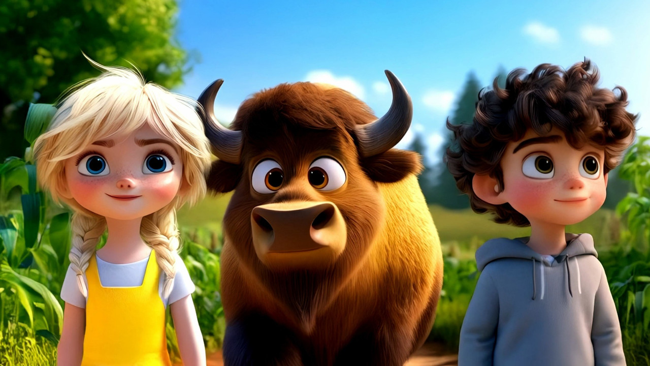 Belovezhskaya Pushcha. Bison Bublik and the Great Escape backdrop