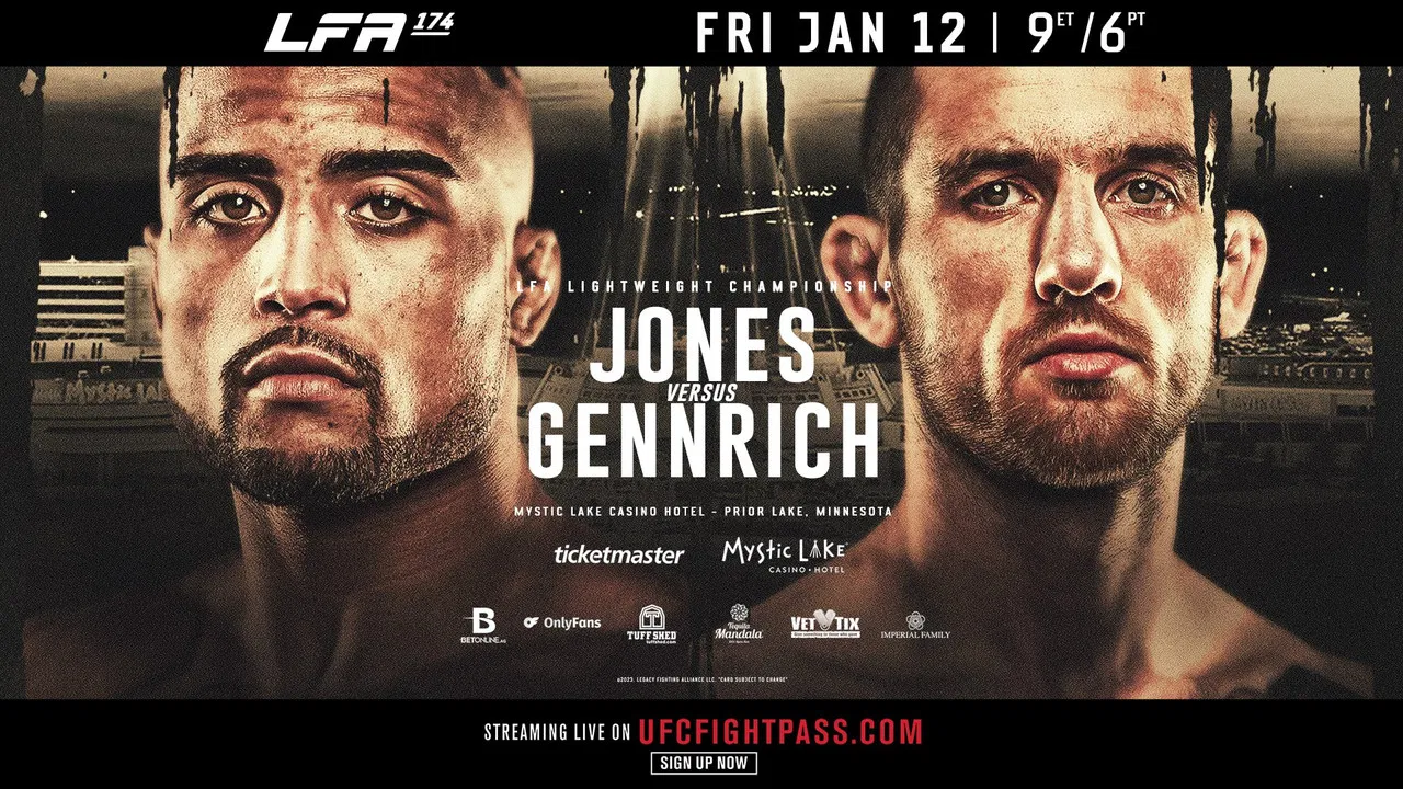 LFA 174: Jones vs. Gennrich backdrop