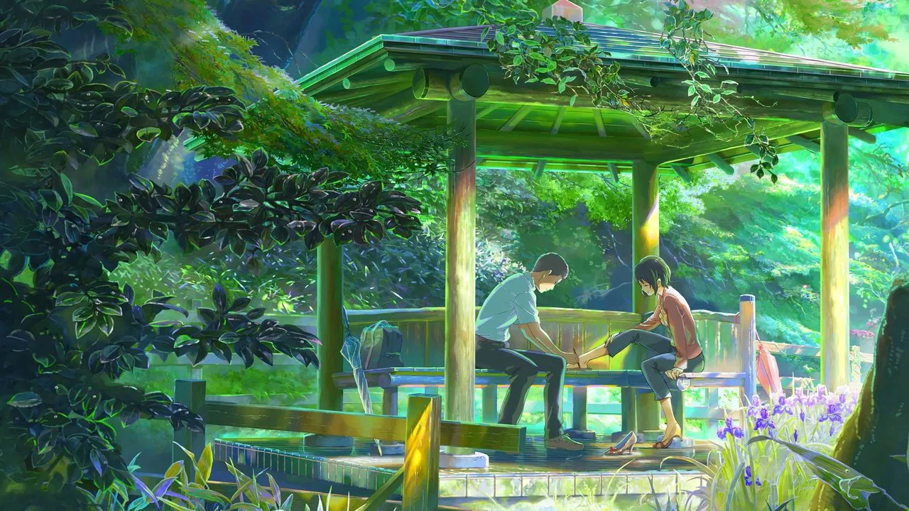 The Garden of Words backdrop