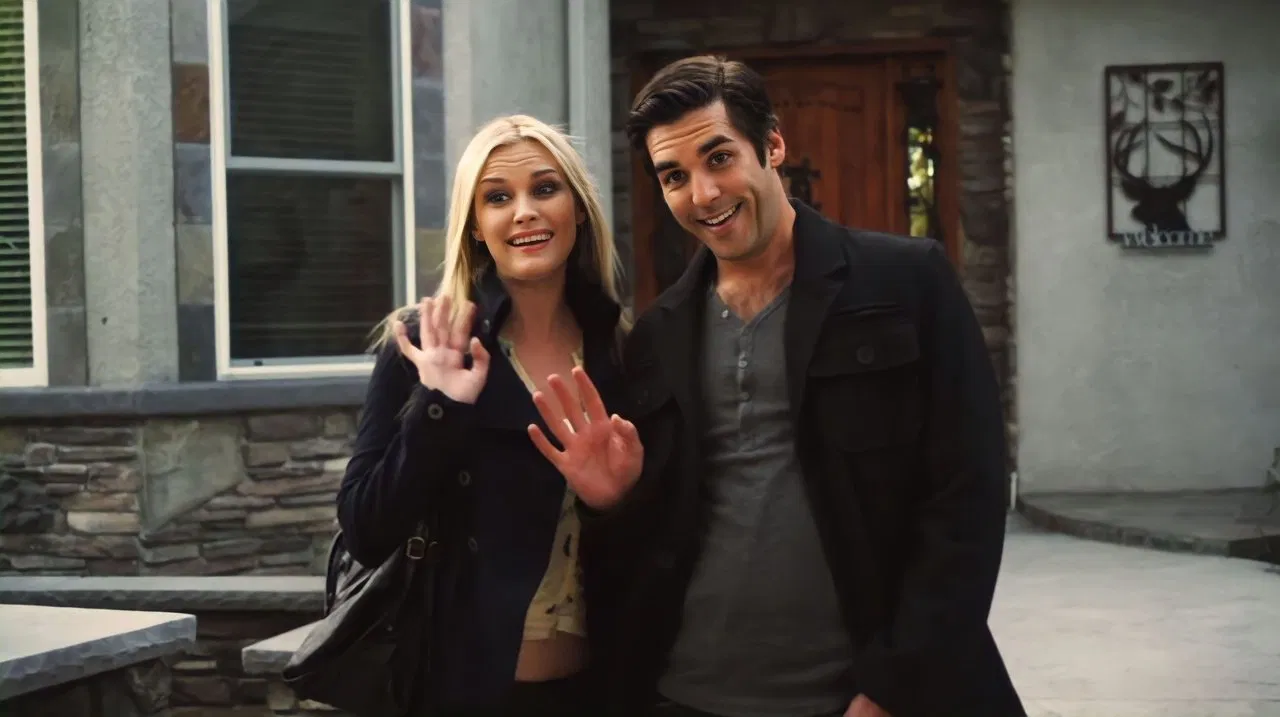 Holiday Engagement backdrop