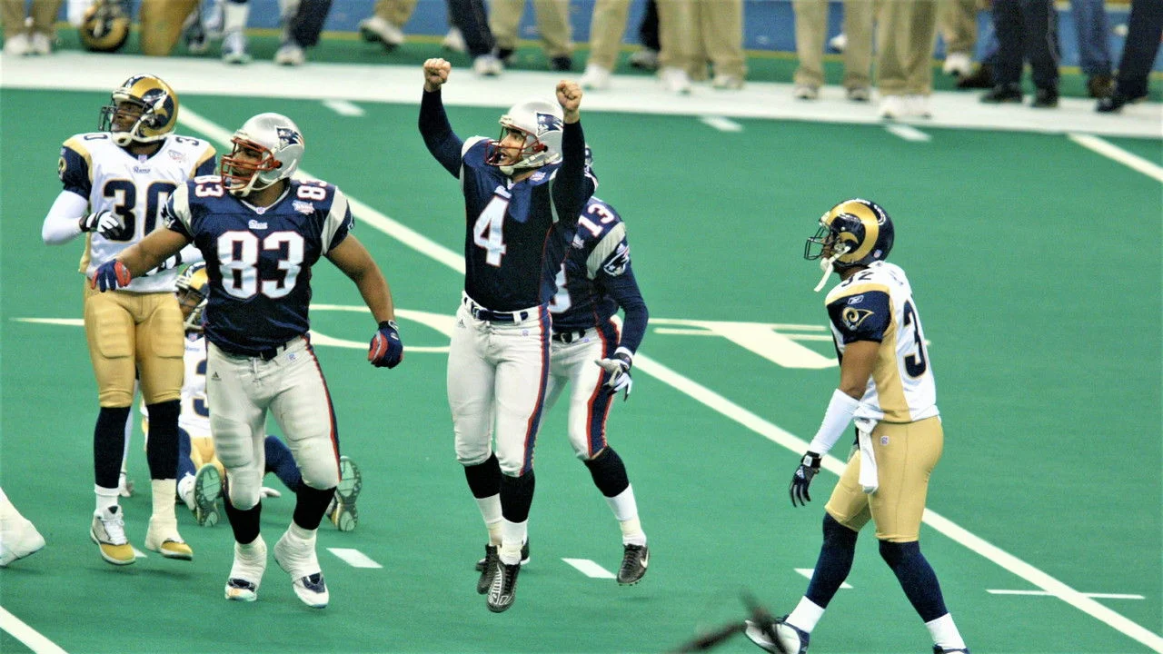 Super Bowl XXXVI Champions: New England Patriots backdrop