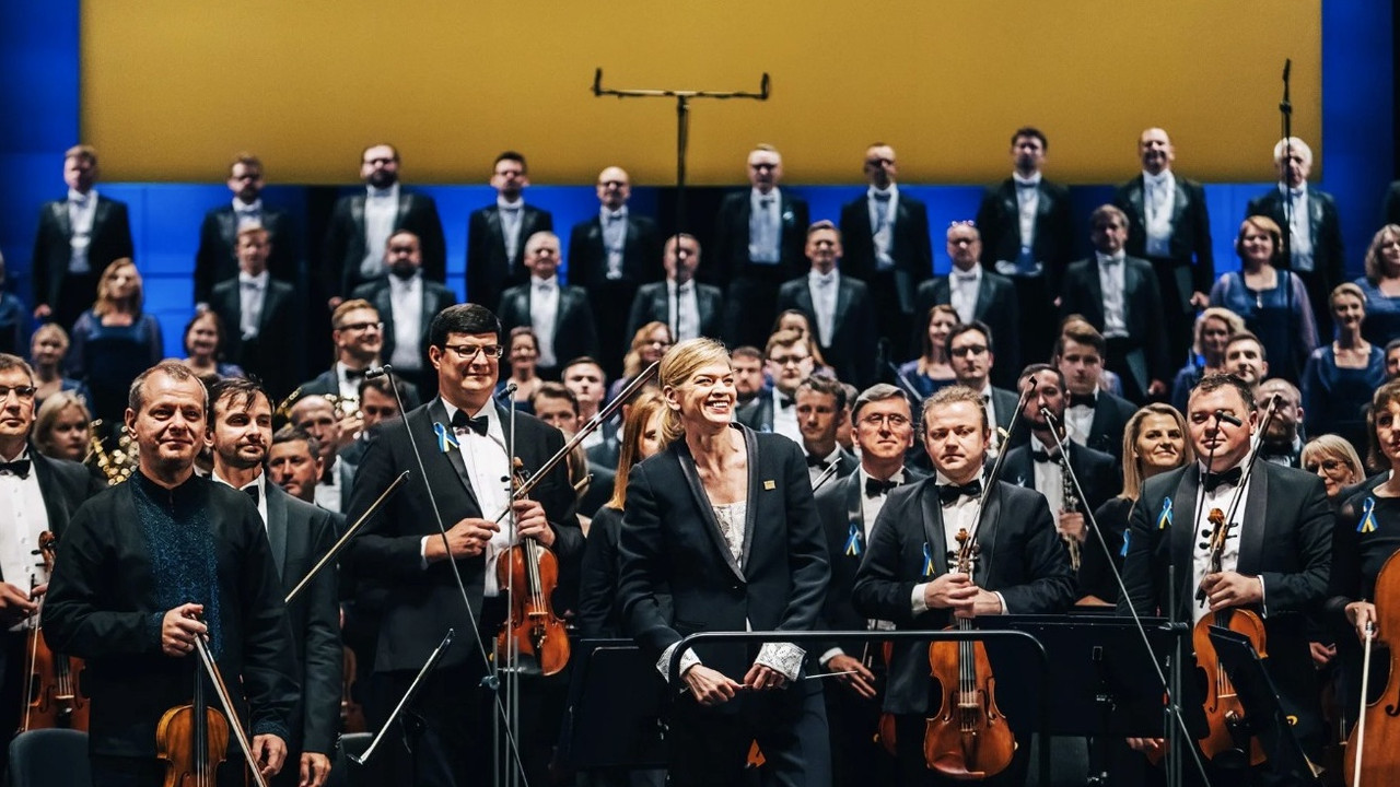 Ukraine's Musical Freedom Fighters with Clive Myrie backdrop