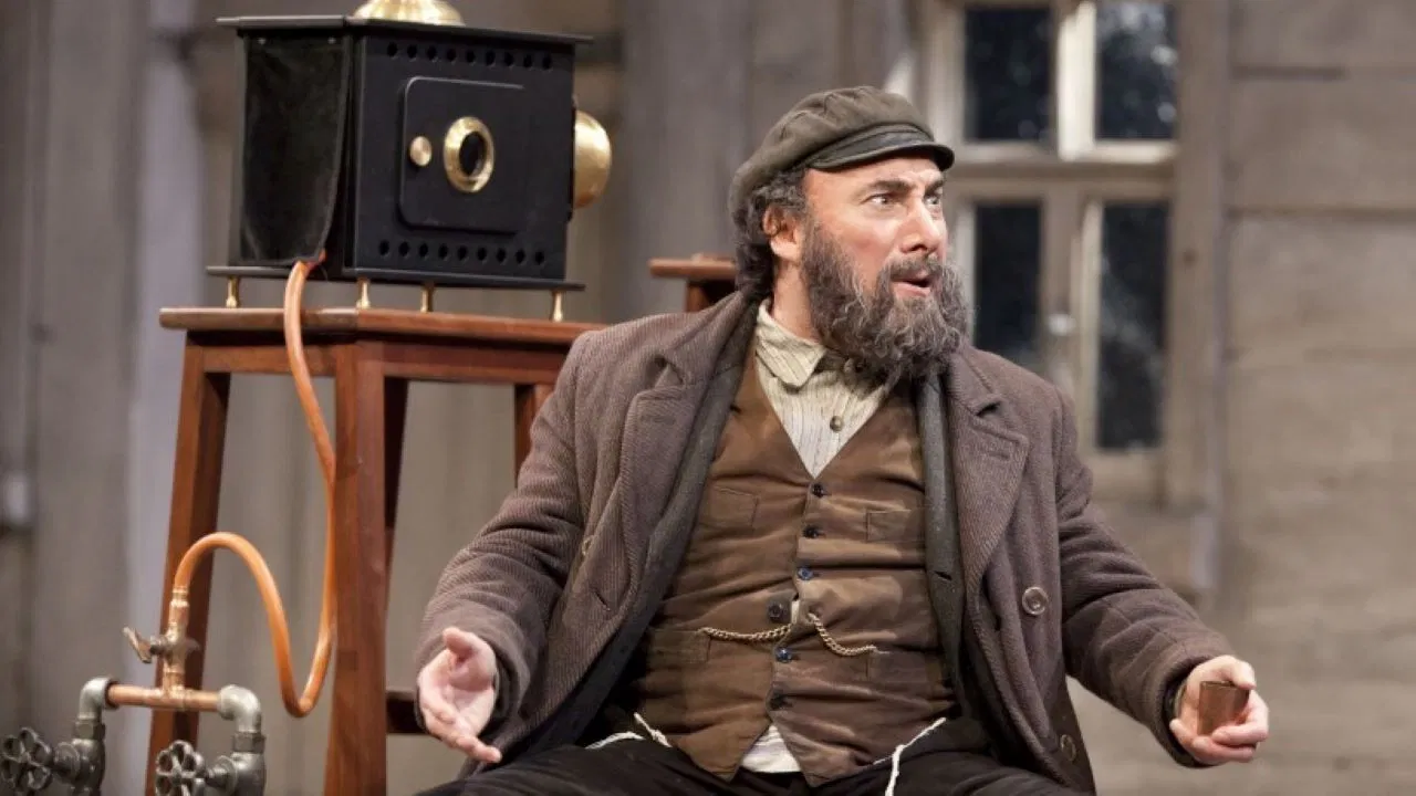 National Theatre Live: Travelling Light backdrop