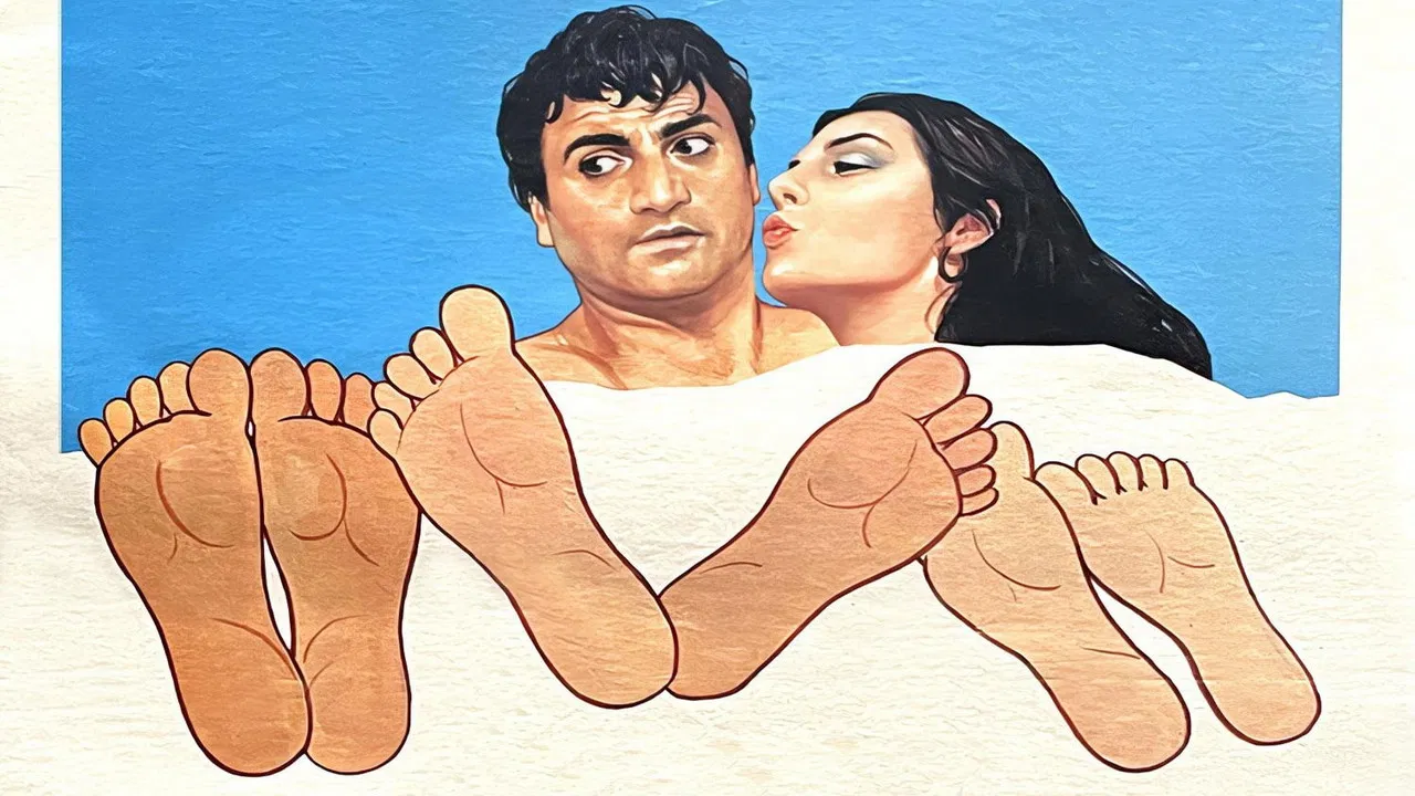 Three Under the Sheets backdrop