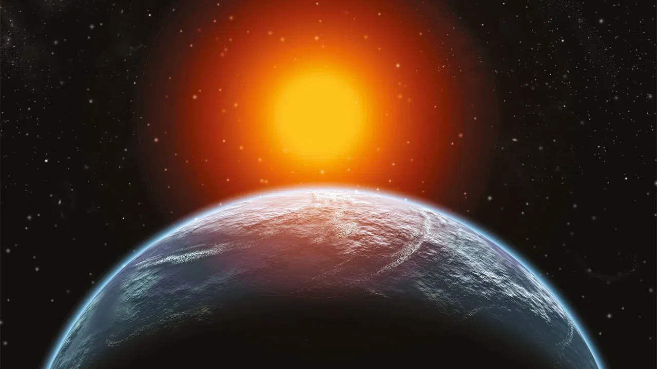 The Sun and Man backdrop