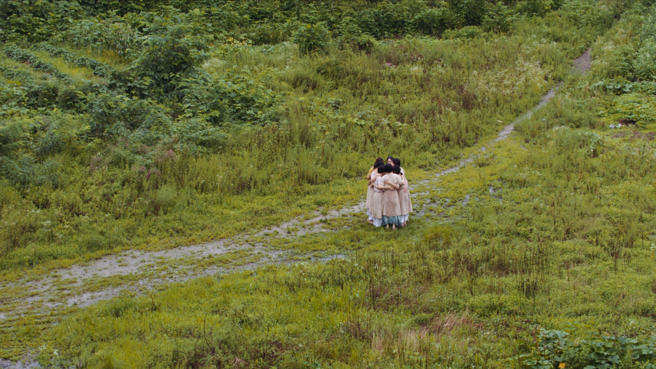 Women in Green backdrop