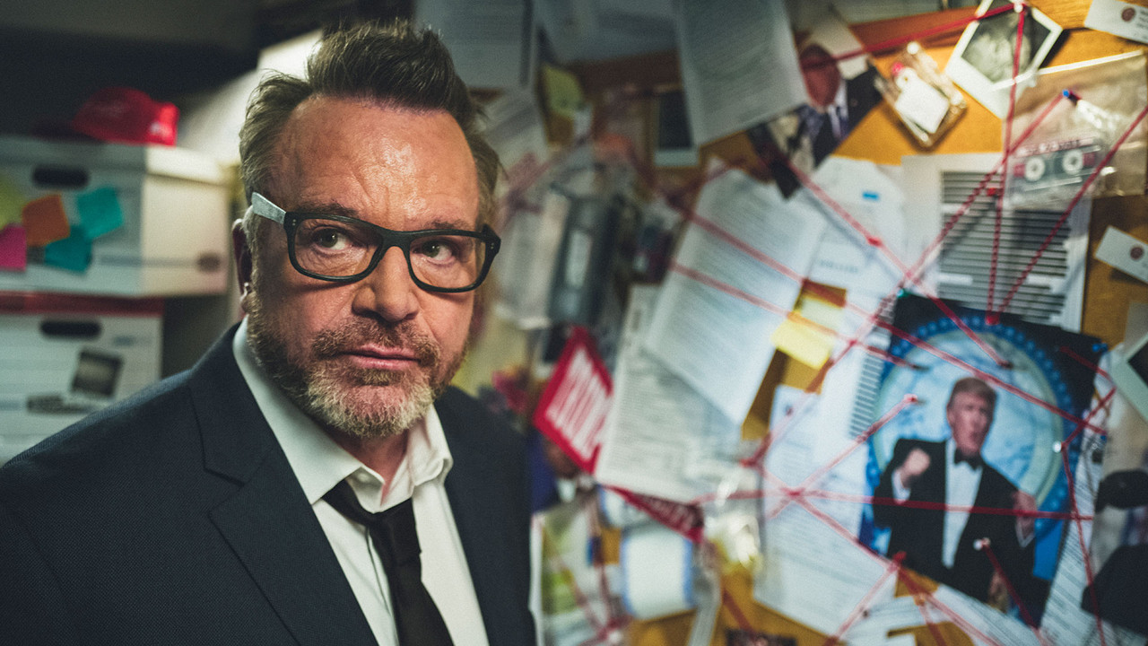 The Hunt for the Trump Tapes With Tom Arnold backdrop