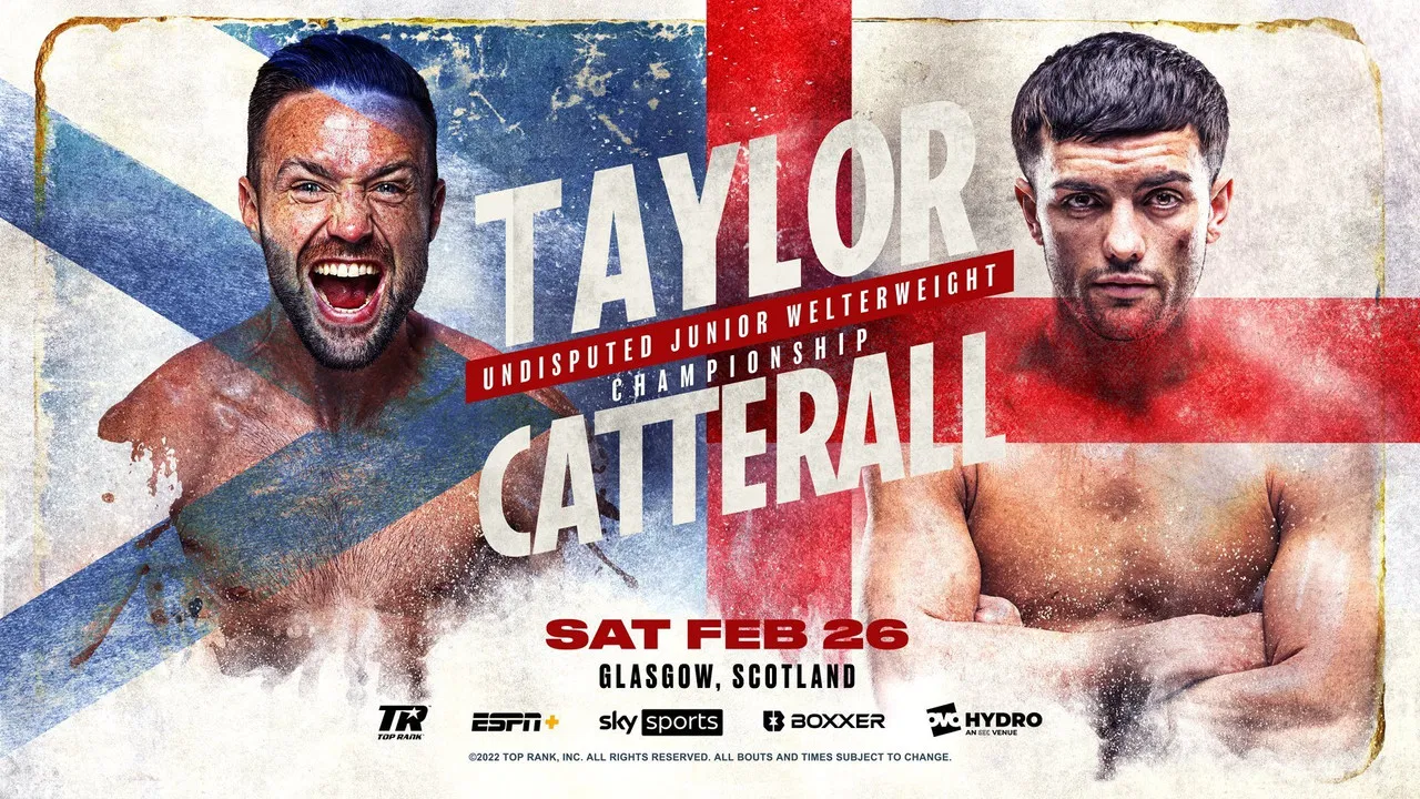 Josh Taylor vs. Jack Catterall backdrop