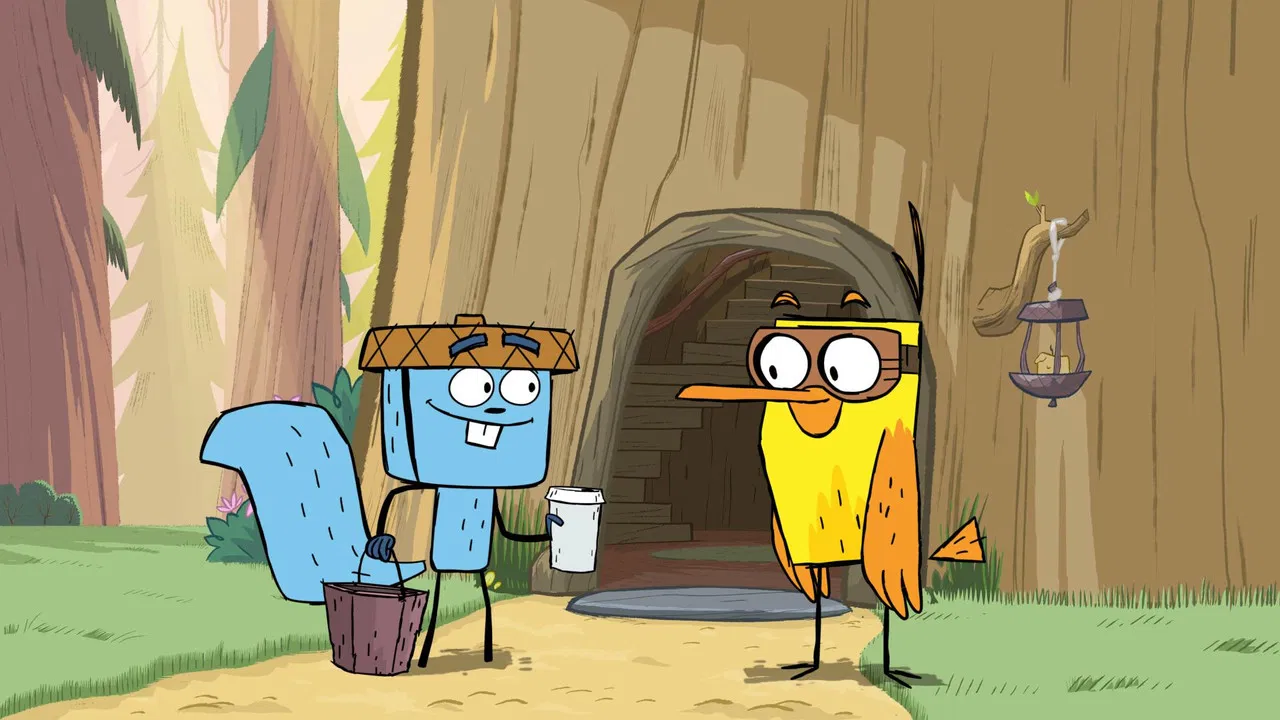 Bird & Squirrel backdrop