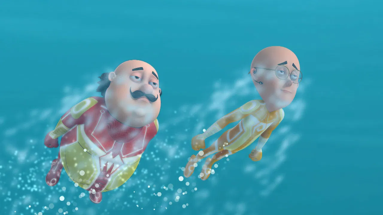 Motu Patlu the Superheroes – Super Villains from Mars backdrop