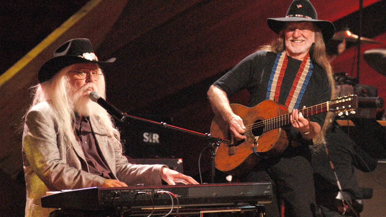 Willie Nelson & Leon Russel - Partners In Music backdrop