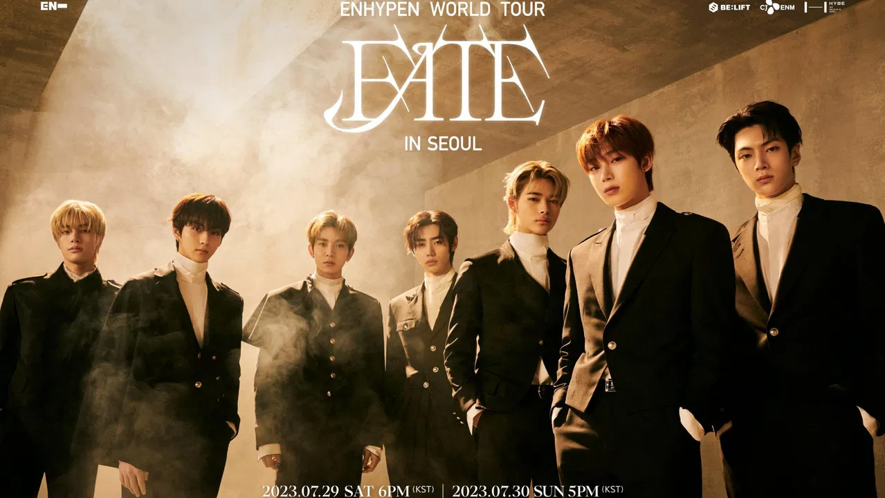 ENHYPEN WORLD TOUR 'FATE' IN SEOUL backdrop