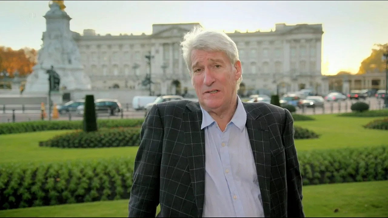 Paxman on the Queen's Children backdrop