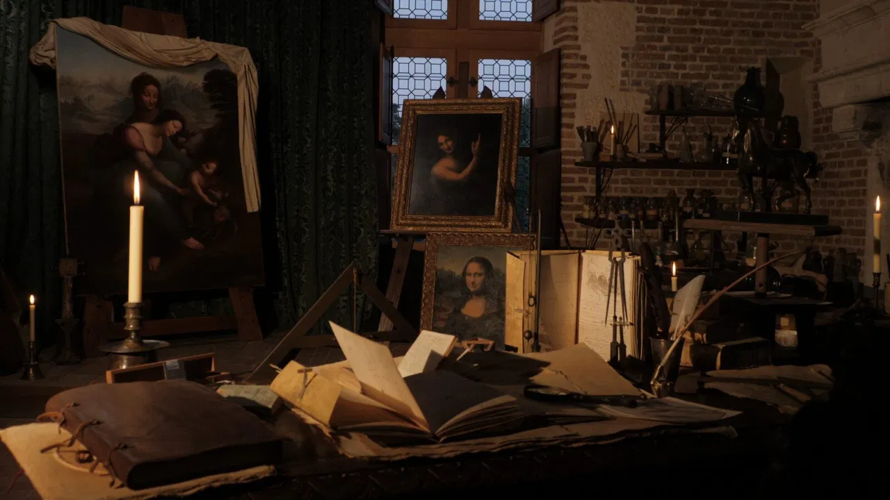 Léonard de Vinci, un homme en mouvement backdrop