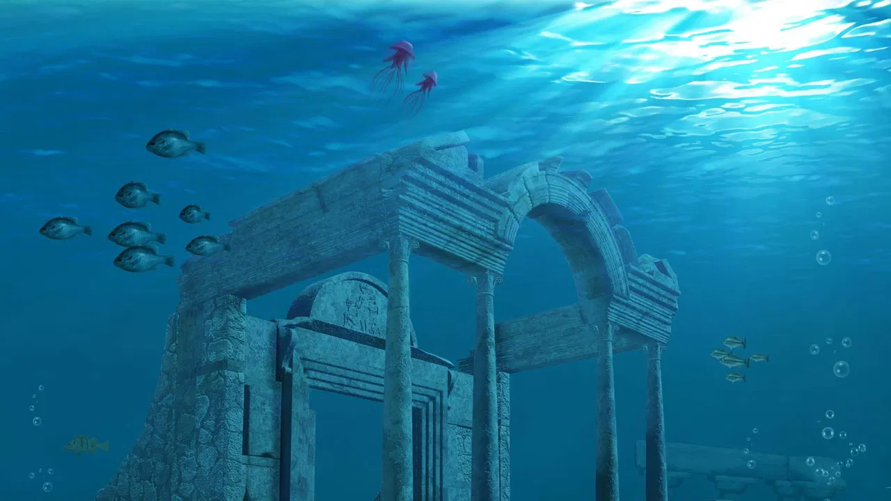 The Lost City of Atlantis backdrop