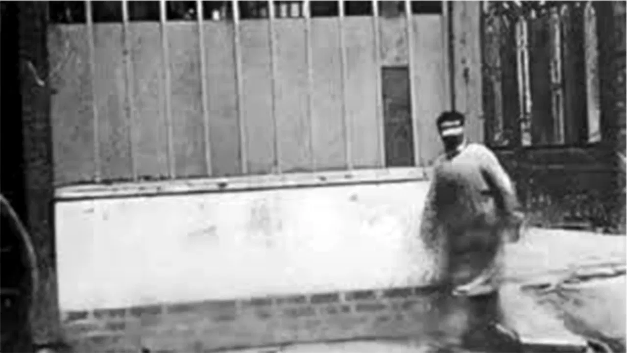 Man Walking Around a Corner backdrop