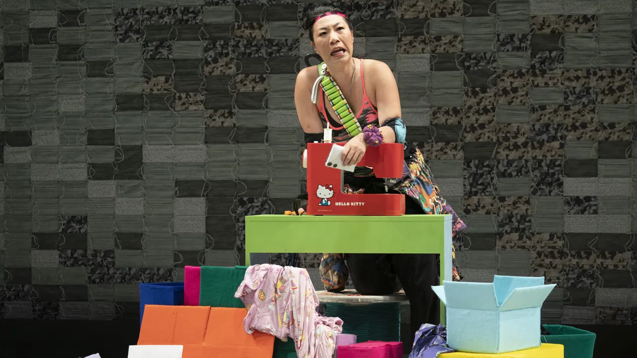 Kristina Wong, Sweatshop Overlord backdrop