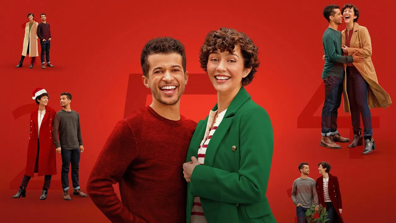 The 5-Year Christmas Party backdrop