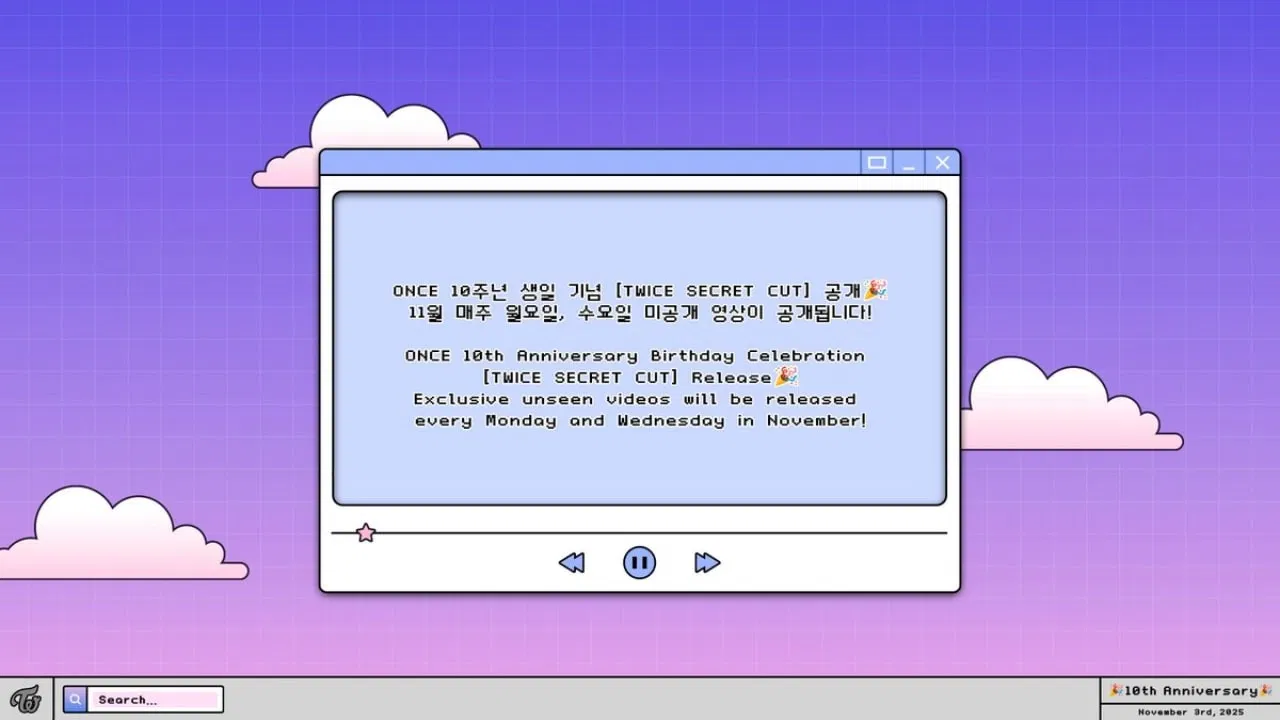 TWICE Secret Cut backdrop