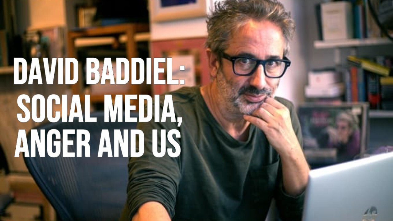 David Baddiel Social Media, Anger and Us backdrop