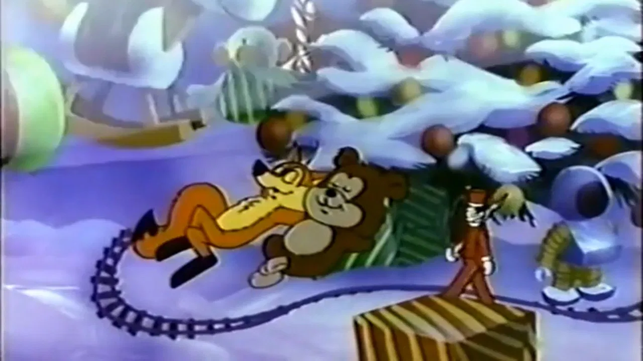 The Christmas Tree Train backdrop