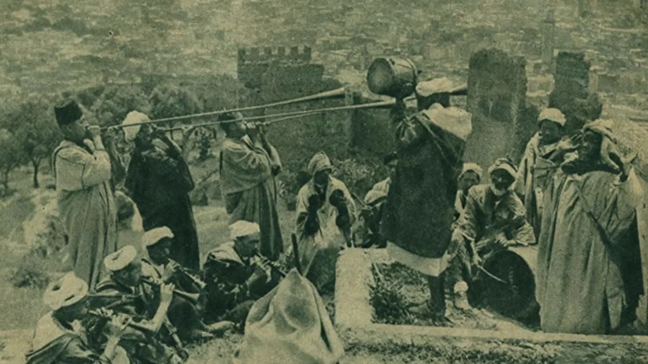 Moon over Morocco backdrop