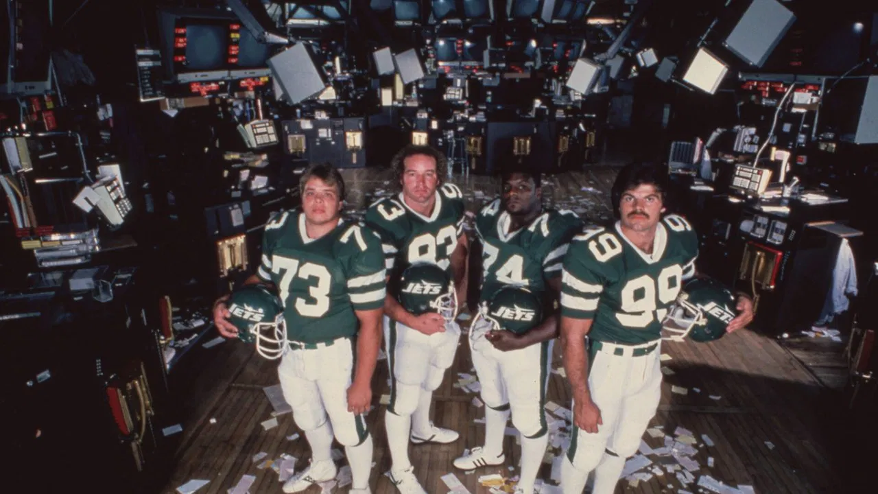 The New York Sack Exchange backdrop