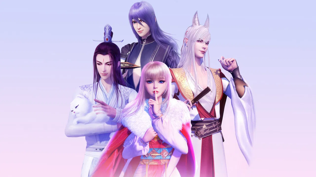 Love Story of Cat Spirit backdrop