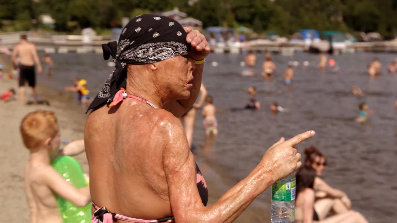 At the Beach backdrop