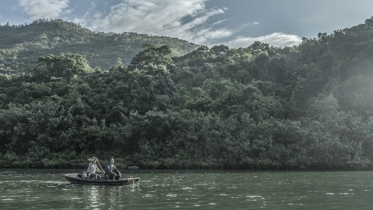 Raging Through River backdrop