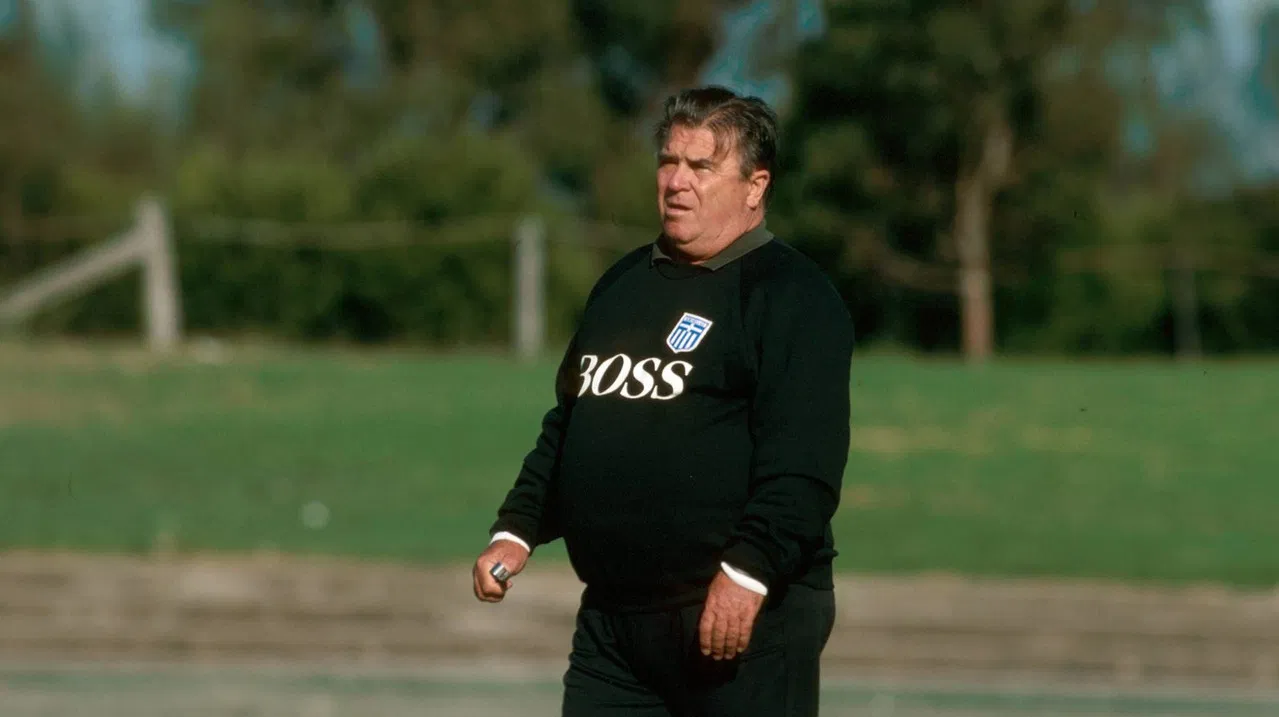 Ange & the Boss: Puskas in Australia backdrop