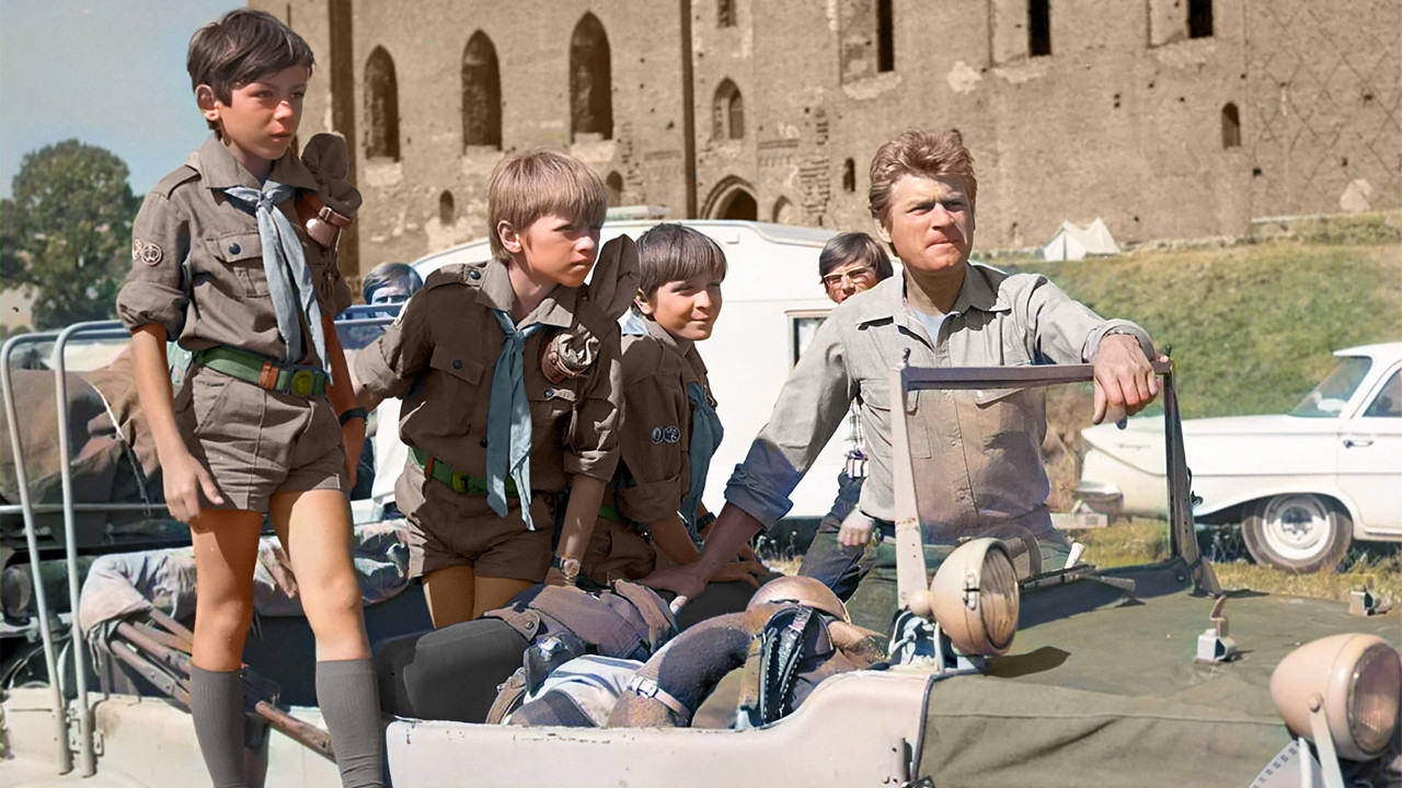 Samochodzik and Knights Templar backdrop