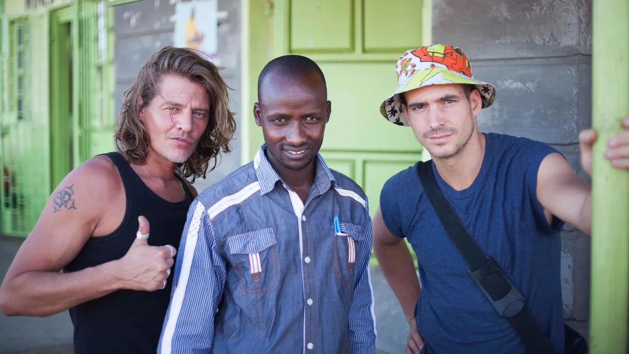 De wereld rond in 6 stappen backdrop