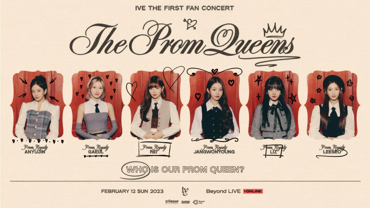 IVE THE FIRST FAN CONCERT 'The Prom Queens' backdrop