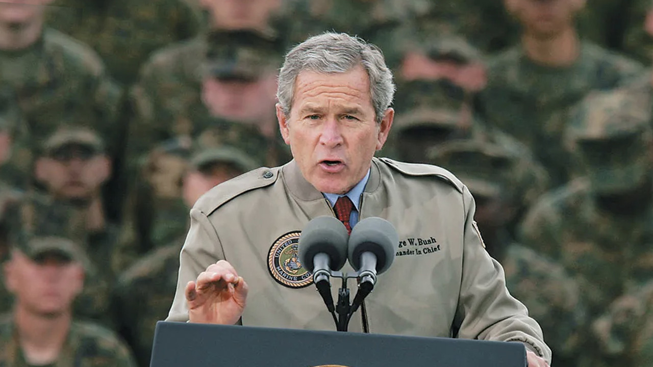 How to Sell A War: The George W. Bush Story backdrop