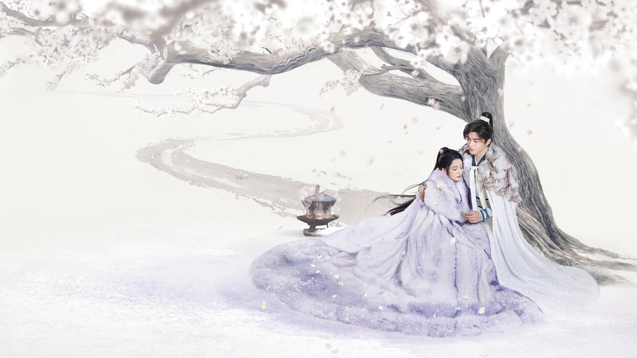 Snowy Night Timeless Love backdrop