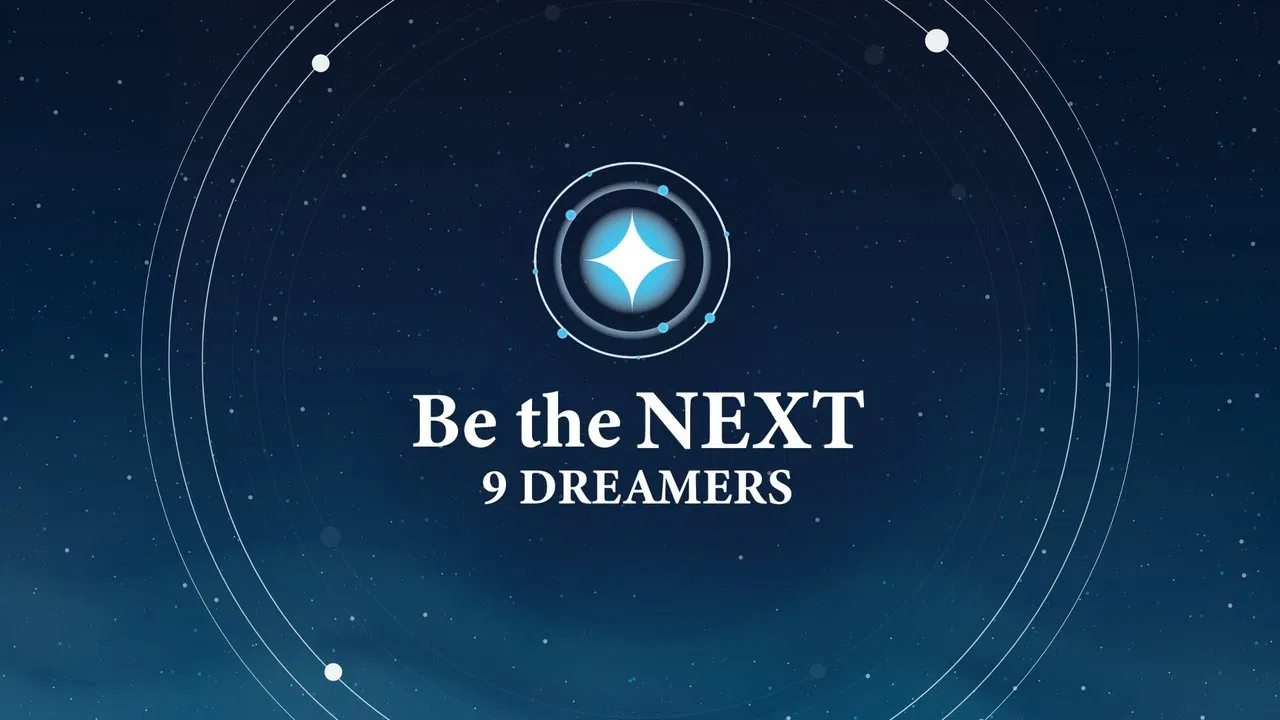 Be the NEXT: 9 Dreamers backdrop