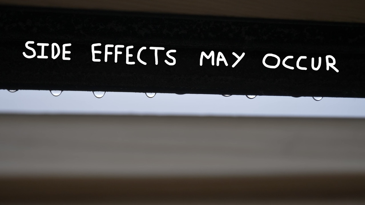 SIDE EFFECTS MAY OCCUR backdrop