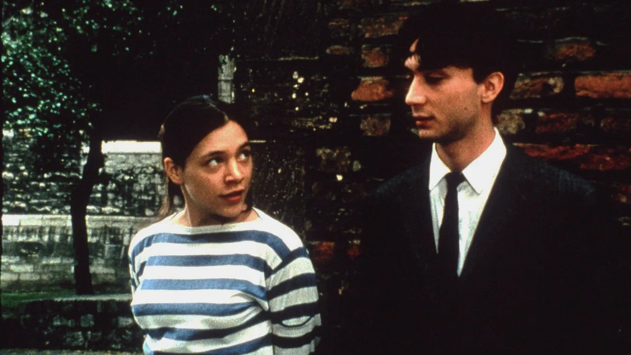 Portrait of a Young Girl at the End of the 60s in Brussels backdrop