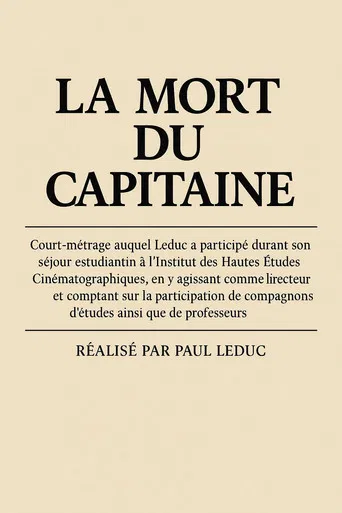 La mort du capitaine poster